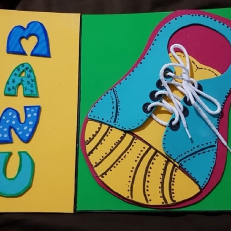 Laser Cut Wooden Lacing Shoe Toy Learn To Tie Shoelaces Game For Kids Free Vector