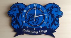 Zenit Wall Clock Decor Оригинальный Подарочный Шаблон Лазерной Резки