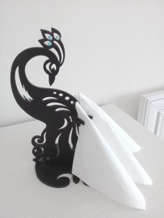 قالب جا دستمال کاغذی برش لیزری طاووس