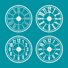 Printable Clock Faces DXF File