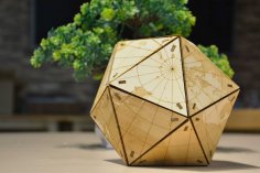 Laser Cut Wooden Globe Free Vector