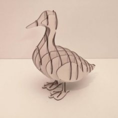 Laser Cut Wooden Duck Decor Free Vector