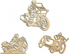 Laser Cut Wooden Motorcycle Wall Decor DXF File