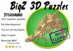 Laser Cut Stegosaurus 3D Puzzle DXF File