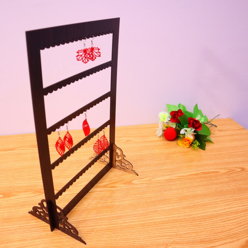 Laser Cut Earring Stand Mdf 3mm DXF File