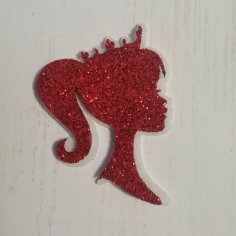 Laser Cut Princess With Crown Free Vector