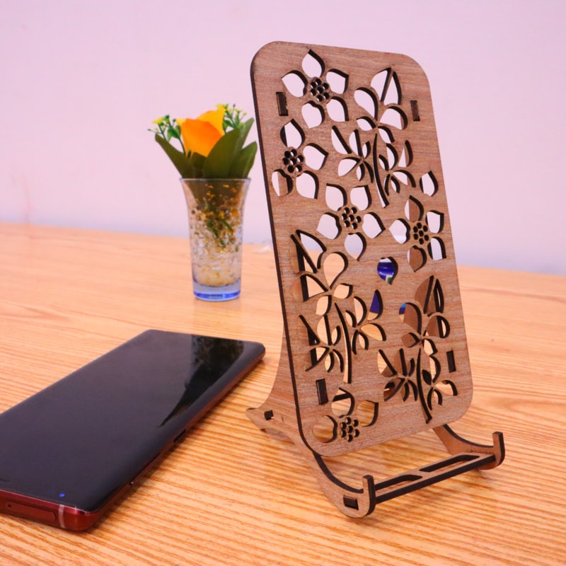 Laser Cut Mobile Phone Stand MDF 3mm DXF File