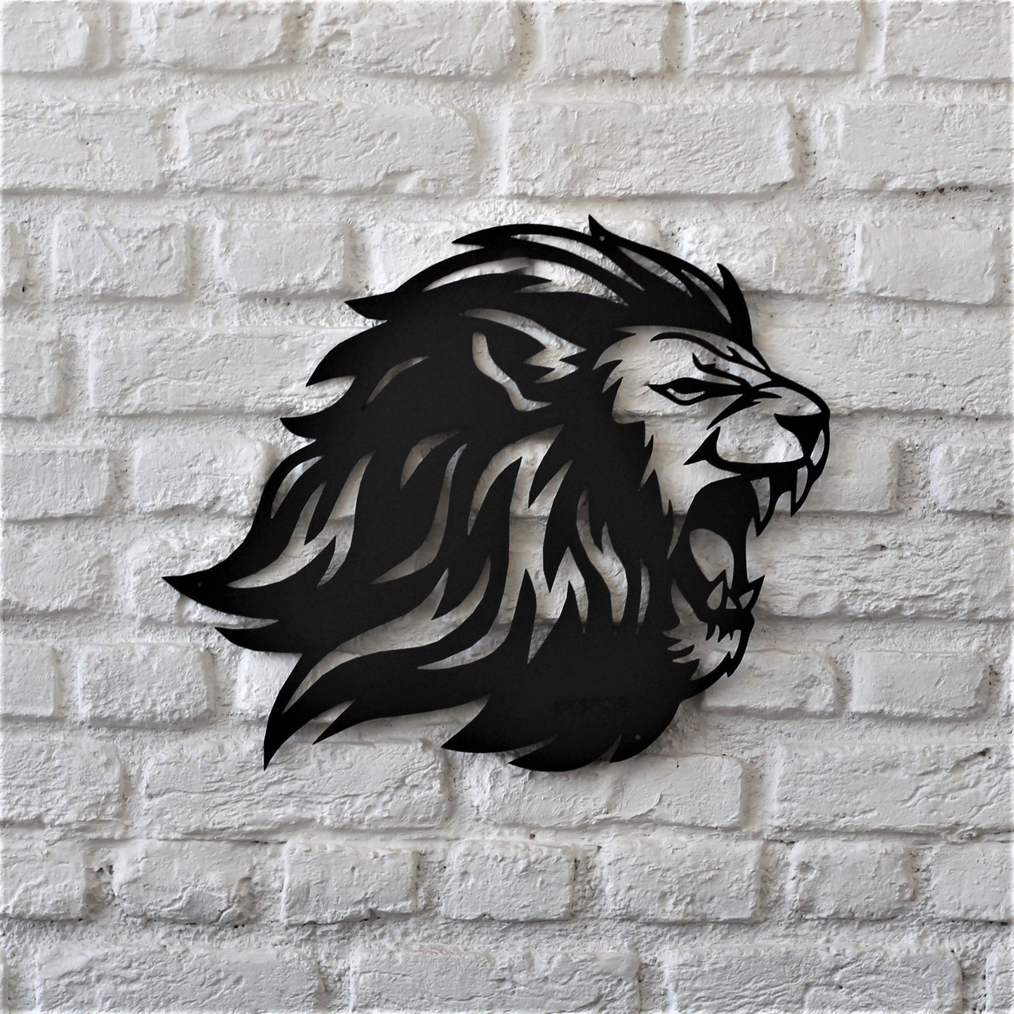 Decoración de pared de león cortada con láser