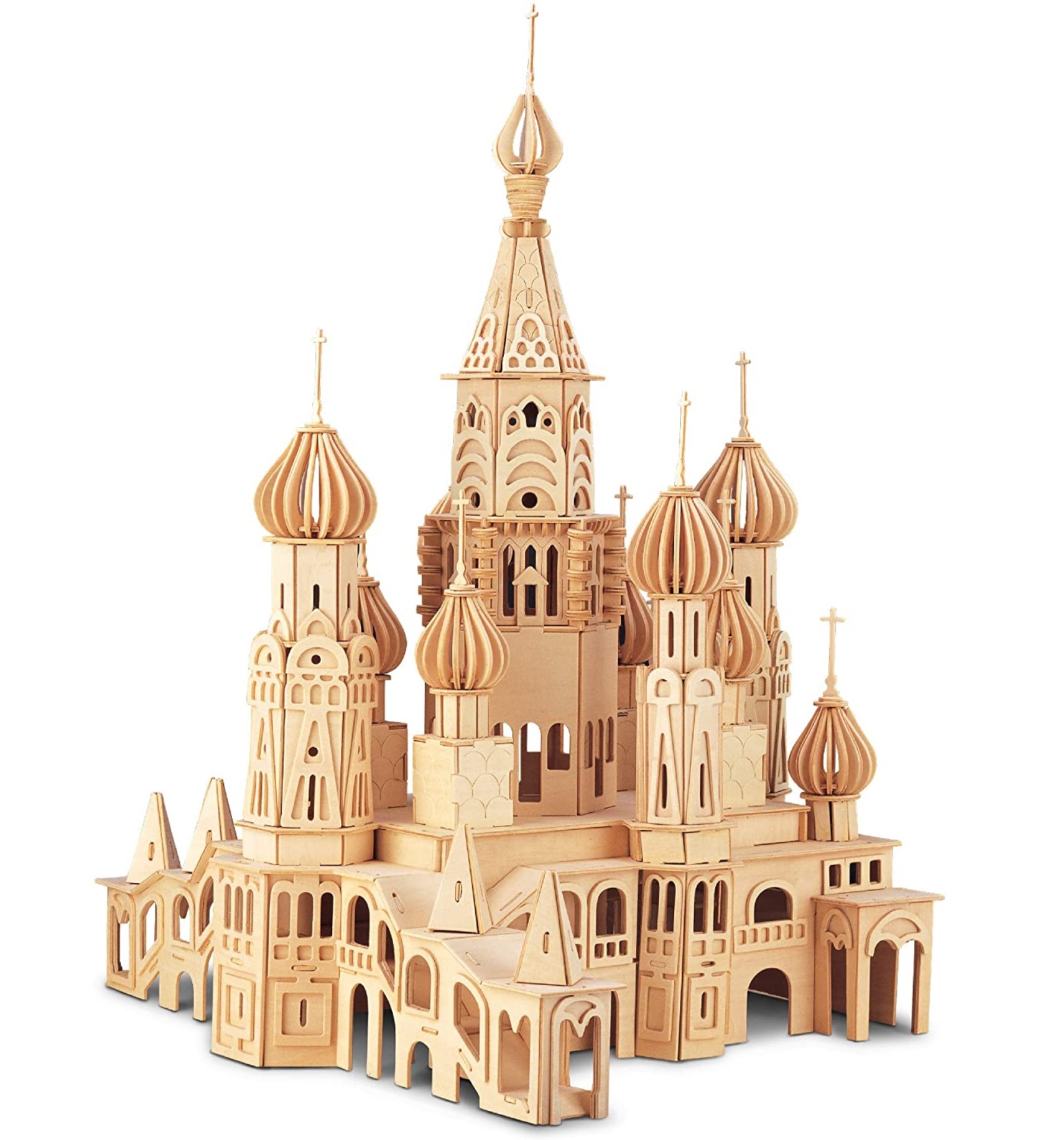 Puzzle in legno 3D della Chiesa di San Pietroburgo tagliato al laser