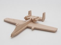 Modelo de madeira de aeronave A-10 Thunderbolt cortada a laser