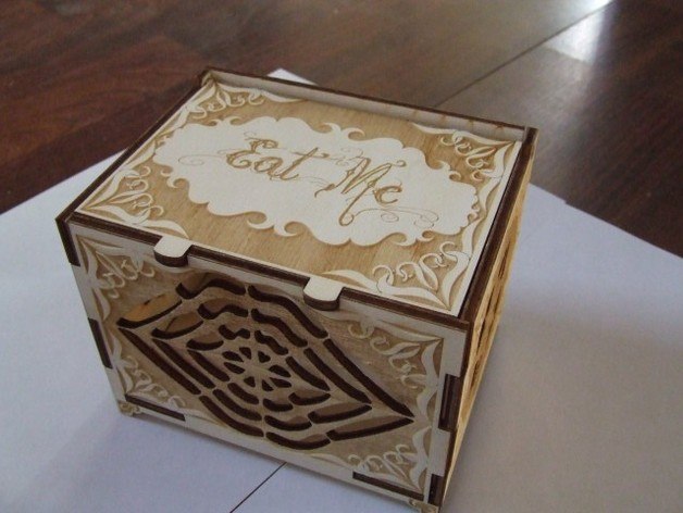 Лазерная резка деревянной коробки для печенья Деревянная коробка с крышкой