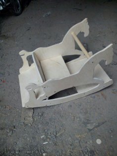 Laser Cut Rocking Horse Plywood 10mm Free Vector