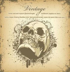 Diseño gráfico de camiseta Vintage Skull