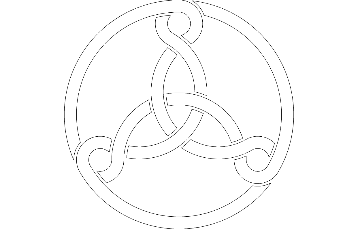 Three Celtic Knots dxf file