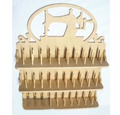 Laser Cut Spool Organizer Free Vector