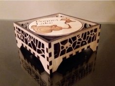 Lazer Kesim Voronoi Coaster Tutucu Şablonu