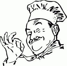 Chef Sticker Free Vector