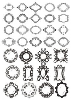 Conjunto de decoración de marco floral
