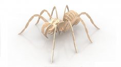 Örümcek 6mm Ahşap Böcek 3d Yapboz