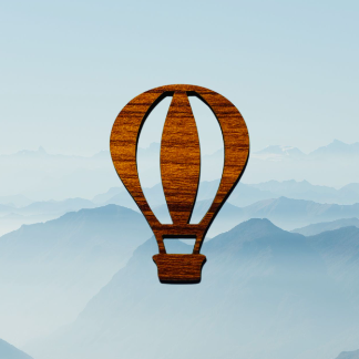 Laser Cut Unfinished Wooden Hot Air Balloon Cutout Free Vector
