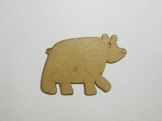 Laser Cut Unfinished Wood Bear Cutout Free Vector