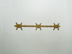 Laser Cut Barbed Wire Wooden Cutout Unfinished Craft Free Vector