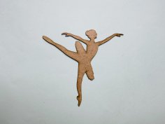 Laser Cut Ballerina Wooden Cutout Unfinished Craft Free Vector