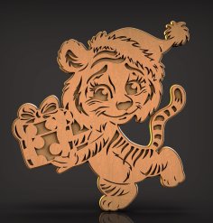 New Year’s Tiger Cub DXF File