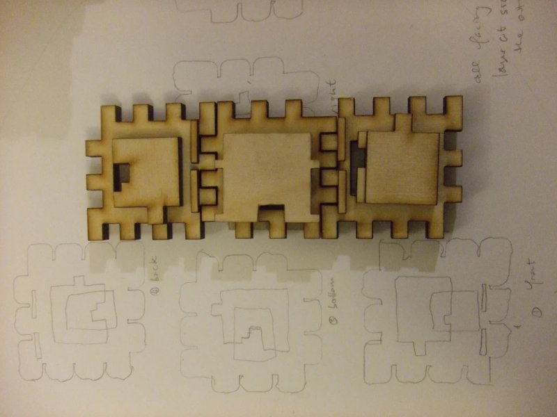 Laser Cut Puzzle Box DXF File