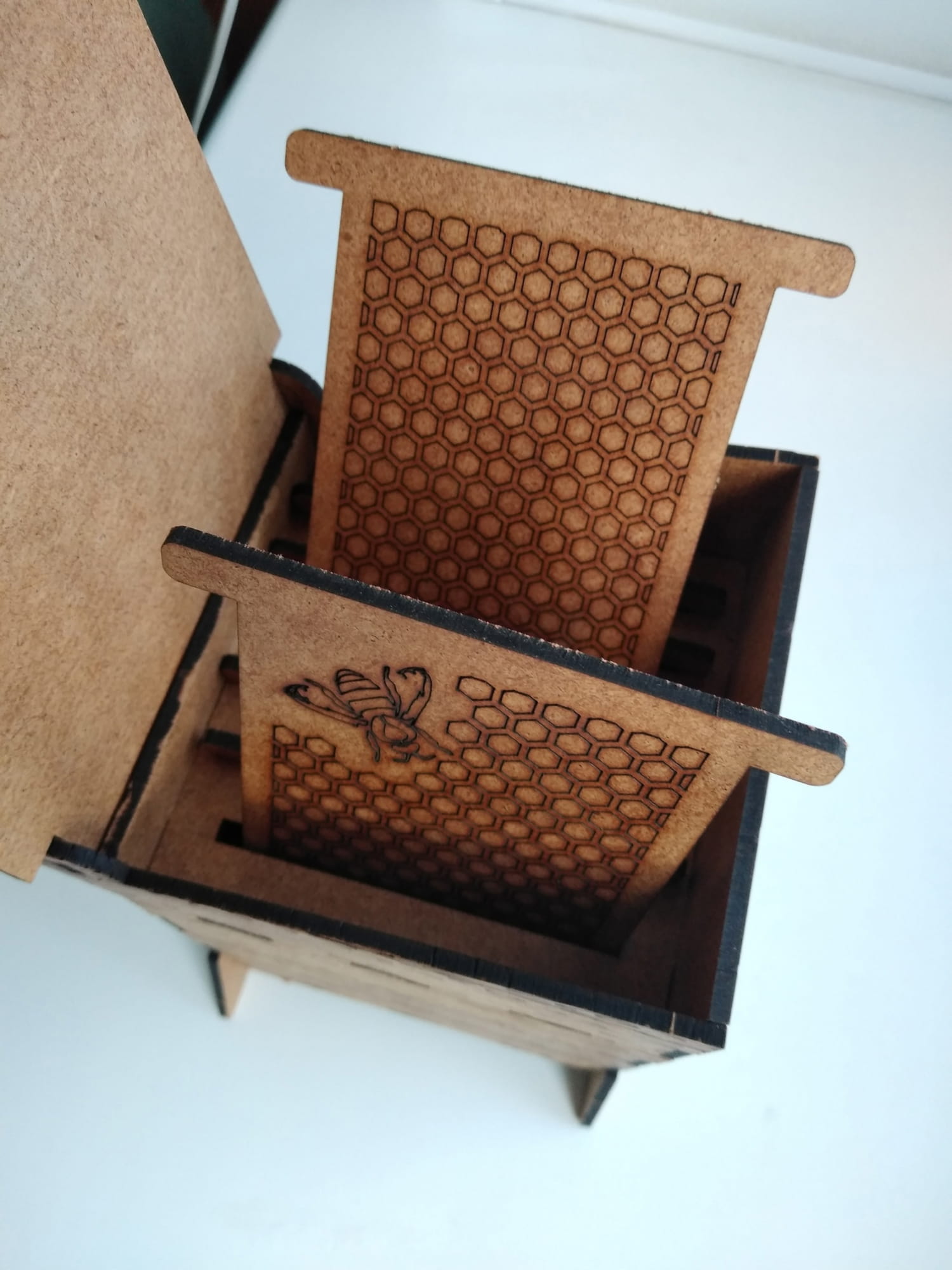 Laser Cut Wooden Honey Bee Box Beehive DXF File