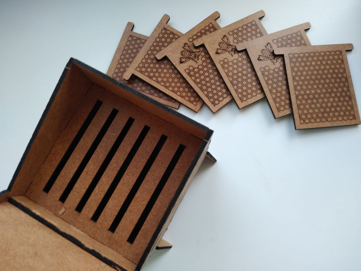 Laser Cut Wooden Honey Bee Box Beehive DXF File