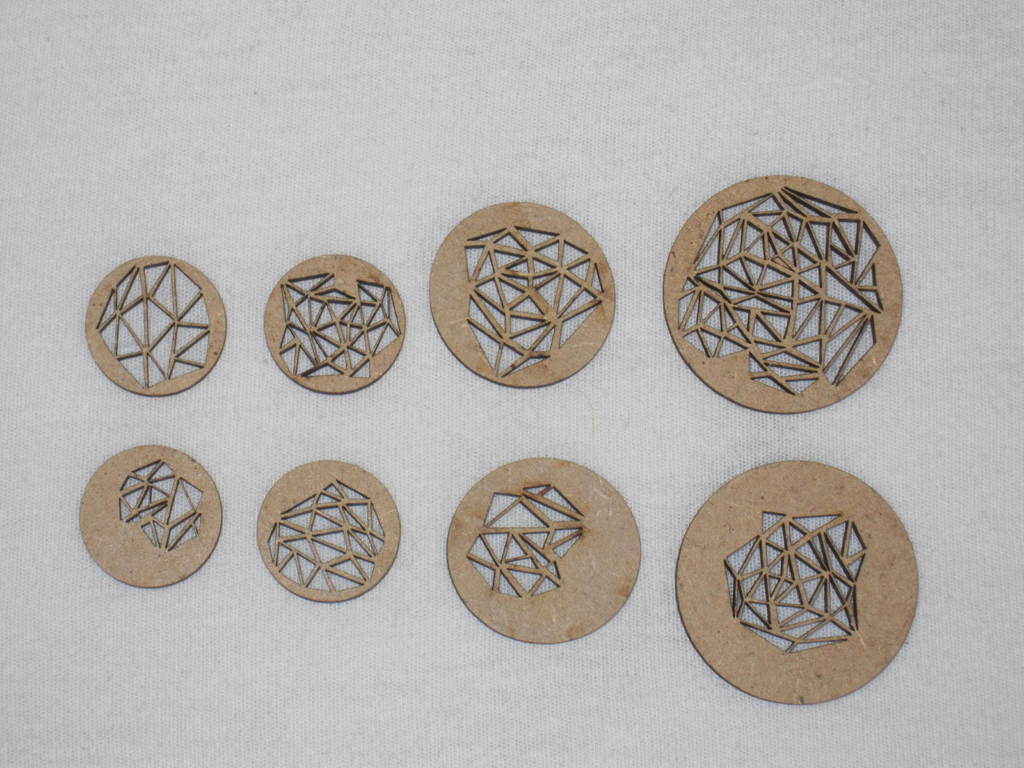 Laser Cut Wood Small Buttons SVG File