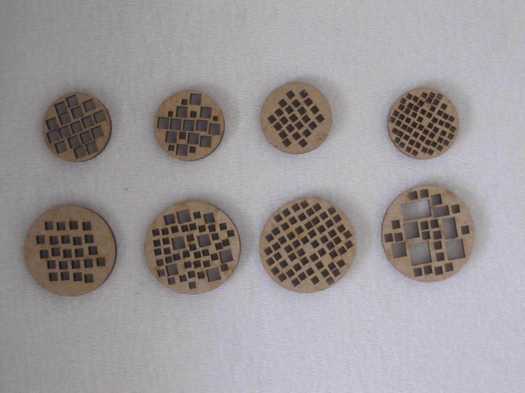 Laser Cut Wood Small Buttons SVG File