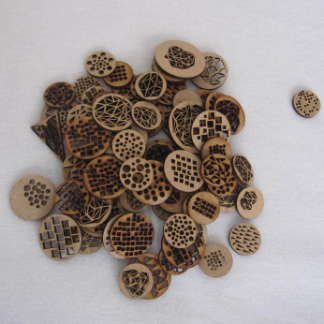 Laser Cut Wood Small Buttons SVG File