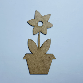 Laser Cut Unfinished Wood Flower Cutout Free Vector