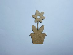 Laser Cut Unfinished Wood Flower Cutout Free Vector