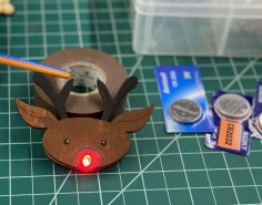 Laser Cut Reindeer Light Up Pin SVG File