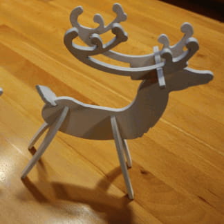 Laser Cut Elegant Reindeers SVG File