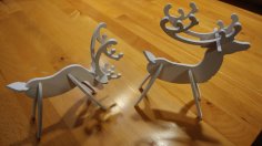 Laser Cut Elegant Reindeers SVG File