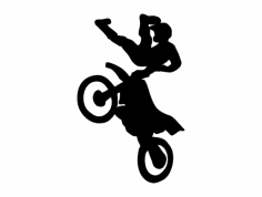 Motorrad-Akrobatik-dxf-Datei