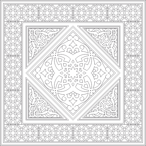 Patrón de arte de ornamento islámico geométrico