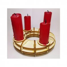 Candlestick Holder Laser Cut Free Vector