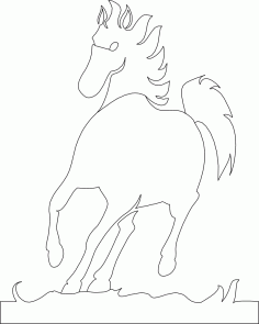 Running Horse DXF File