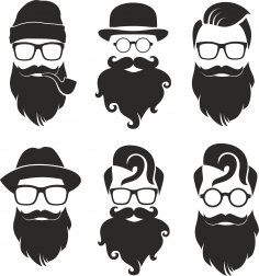 Hipster Portrait Free Vector
