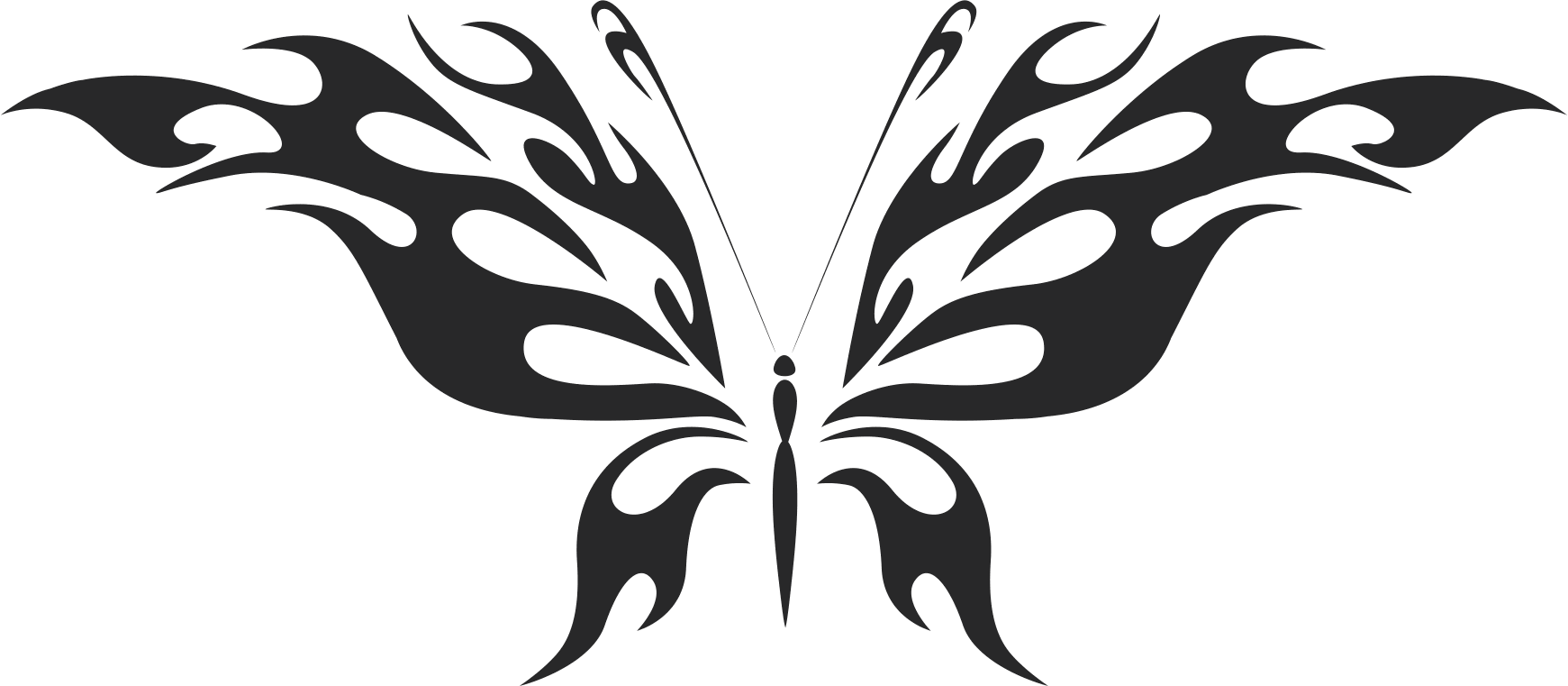 Tribal Butterfly Vector Art 45 DXF File Free Download ...