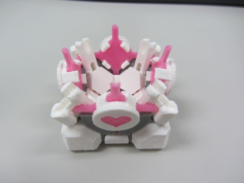 Companion Cube – Modular, Snap-together, Colorized 3D Printer Model ...