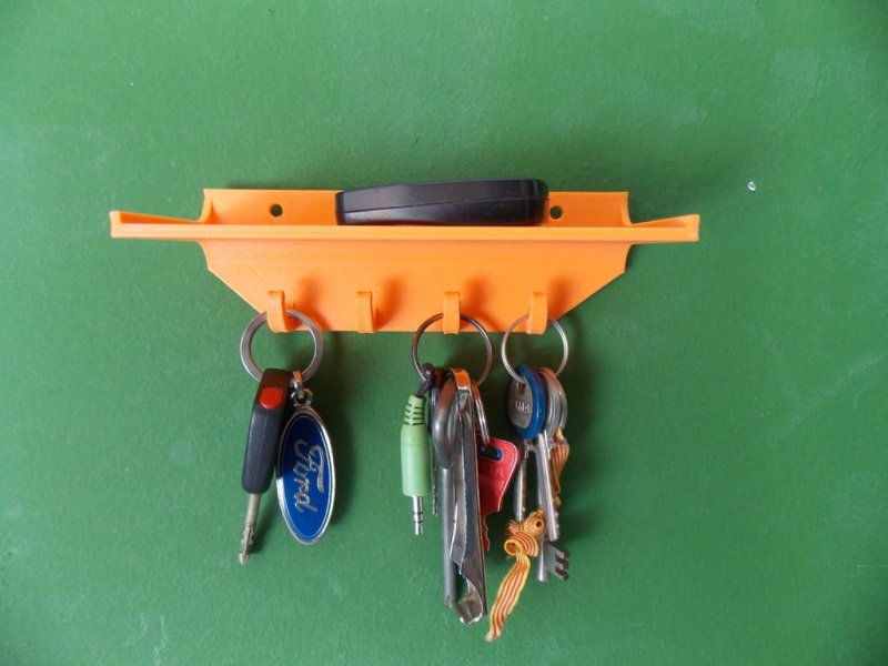 Key Holder With Shelf 3D Printer Model Download Free STL File - 3axis.co