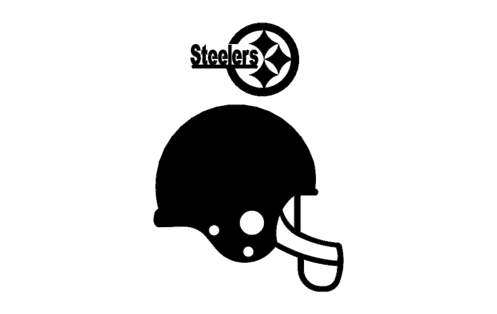 Шлем Steelers 3d dxf файл