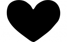 صورة ظلية القلب ملف DXF