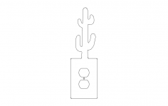 Cactus cover plate dxf File